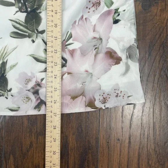 Lulus Shift Dress Small Ivory Floral Off-the-Shoulder Short Sleeve Women's - Picture 12 of 14